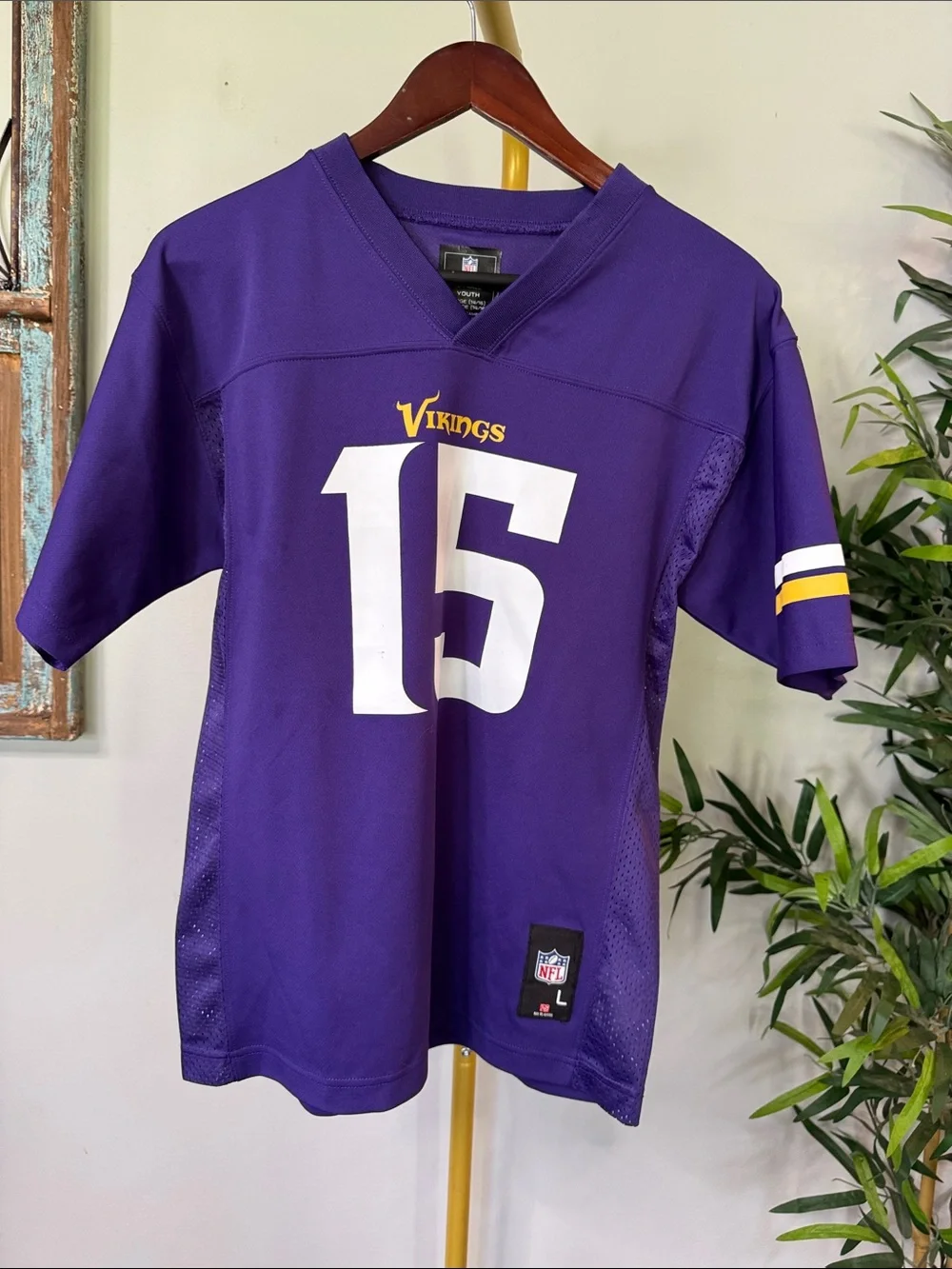 Minnesota Vikings #15 Jennings Purple Football Jersey